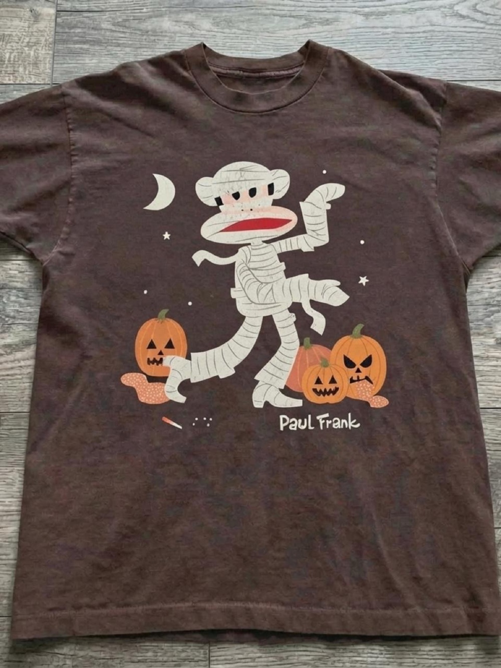 Dark chocolate Paul Grank mummy sock monkey Halloween T shirt